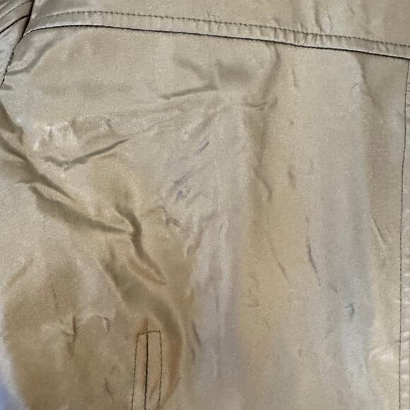 VTG Colebrook & Co Large Chic Faux Fur Collar Removable Vinyl Retro Lined Jacket - Picture 16 of 16